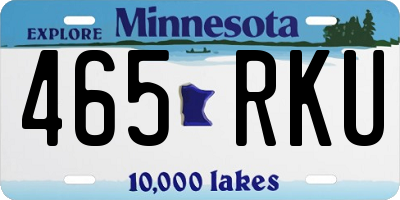 MN license plate 465RKU