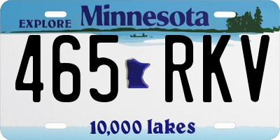 MN license plate 465RKV