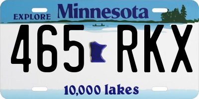 MN license plate 465RKX