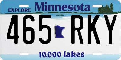 MN license plate 465RKY
