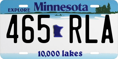 MN license plate 465RLA