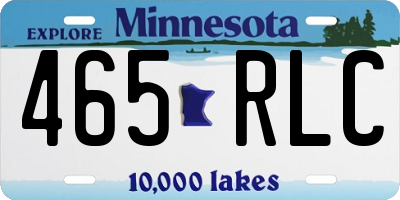 MN license plate 465RLC