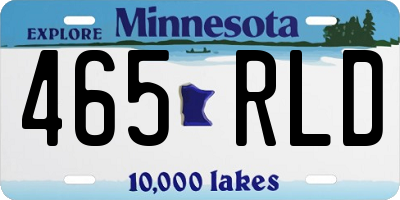 MN license plate 465RLD