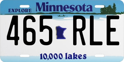 MN license plate 465RLE