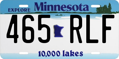 MN license plate 465RLF