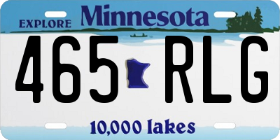 MN license plate 465RLG