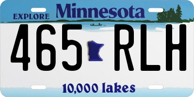 MN license plate 465RLH