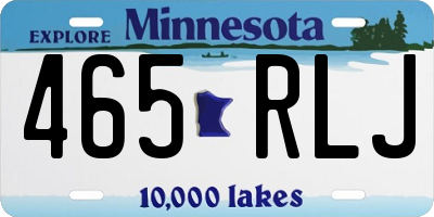 MN license plate 465RLJ