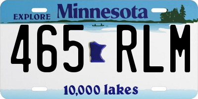 MN license plate 465RLM