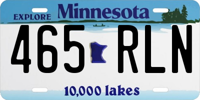 MN license plate 465RLN