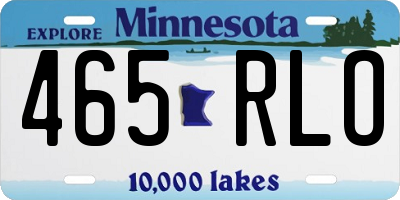 MN license plate 465RLO