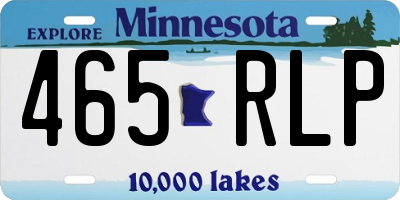 MN license plate 465RLP