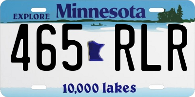 MN license plate 465RLR