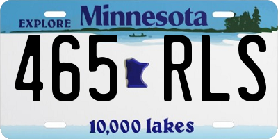 MN license plate 465RLS