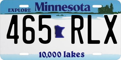 MN license plate 465RLX