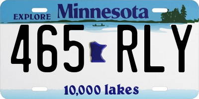 MN license plate 465RLY