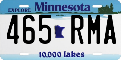 MN license plate 465RMA