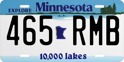 MN license plate 465RMB
