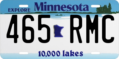 MN license plate 465RMC