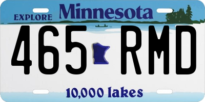 MN license plate 465RMD