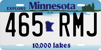 MN license plate 465RMJ