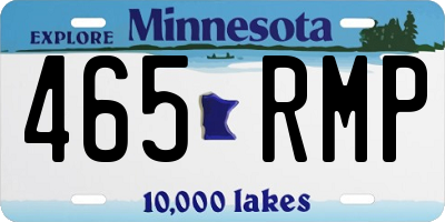 MN license plate 465RMP
