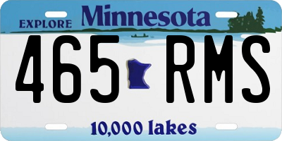 MN license plate 465RMS