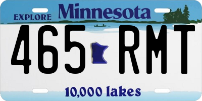 MN license plate 465RMT