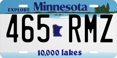 MN license plate 465RMZ
