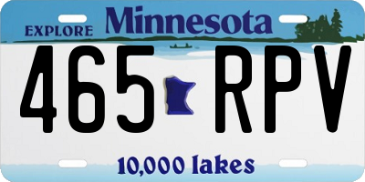 MN license plate 465RPV