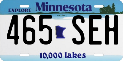 MN license plate 465SEH
