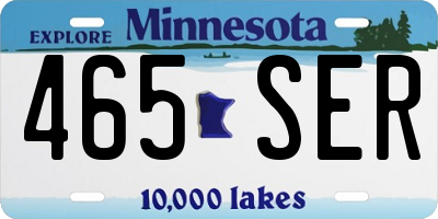 MN license plate 465SER