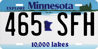 MN license plate 465SFH