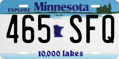 MN license plate 465SFQ