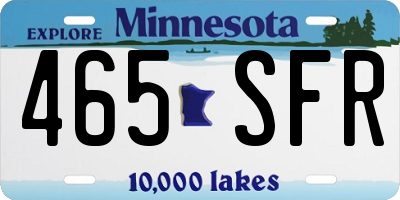 MN license plate 465SFR