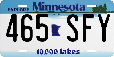 MN license plate 465SFY