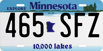 MN license plate 465SFZ