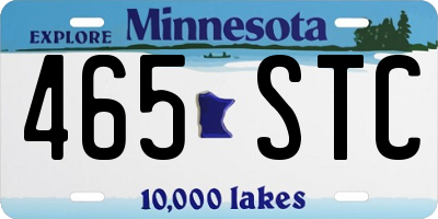 MN license plate 465STC
