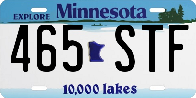 MN license plate 465STF