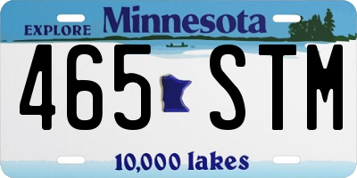 MN license plate 465STM
