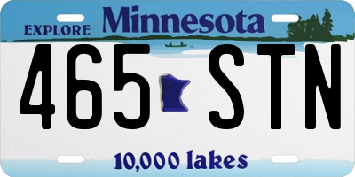 MN license plate 465STN