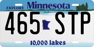 MN license plate 465STP