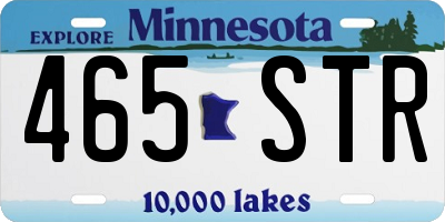 MN license plate 465STR