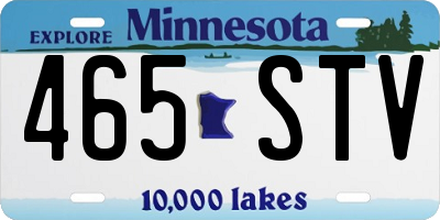 MN license plate 465STV