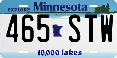 MN license plate 465STW