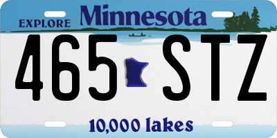 MN license plate 465STZ