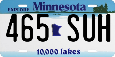MN license plate 465SUH