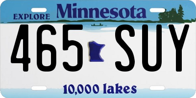 MN license plate 465SUY