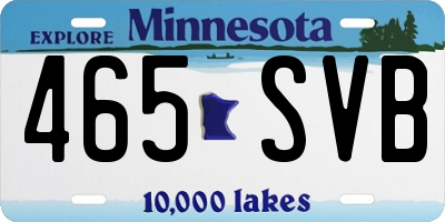 MN license plate 465SVB