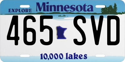 MN license plate 465SVD